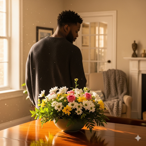 Man at home - looking for a life coach